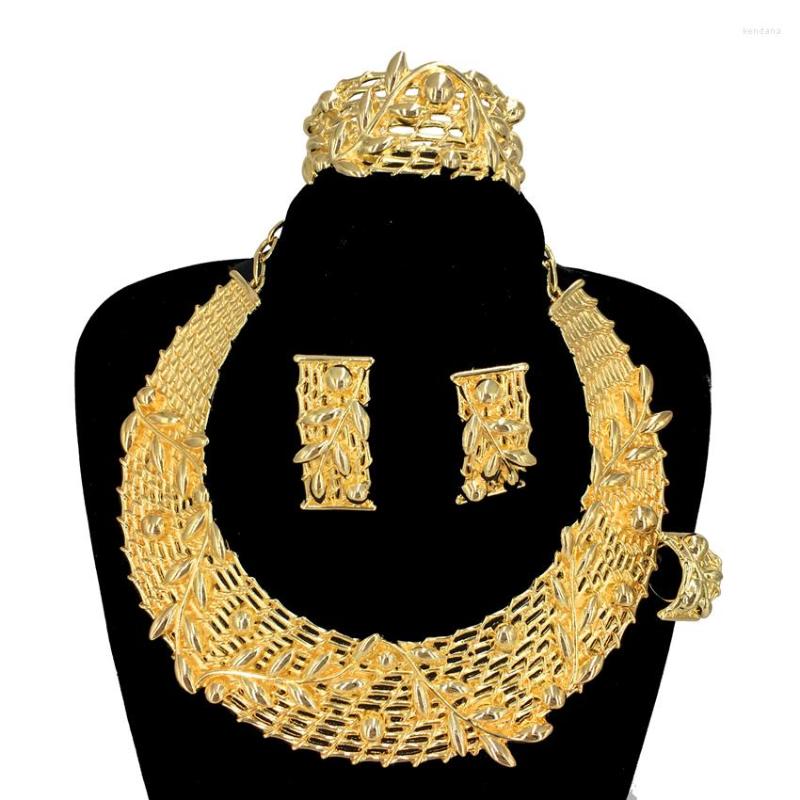 Necklace Earrings Set Exquisite Italian Gold Jewelry Unique Women Big Style Latest Design 4 Pieces Jewellery FHK13629, Picture shown
Necklace Earrings Set Exquisite Italian Gold Jewelry Unique Women Big Style Latest Design 4 Pieces Jewellery FHK13629, Picture shown