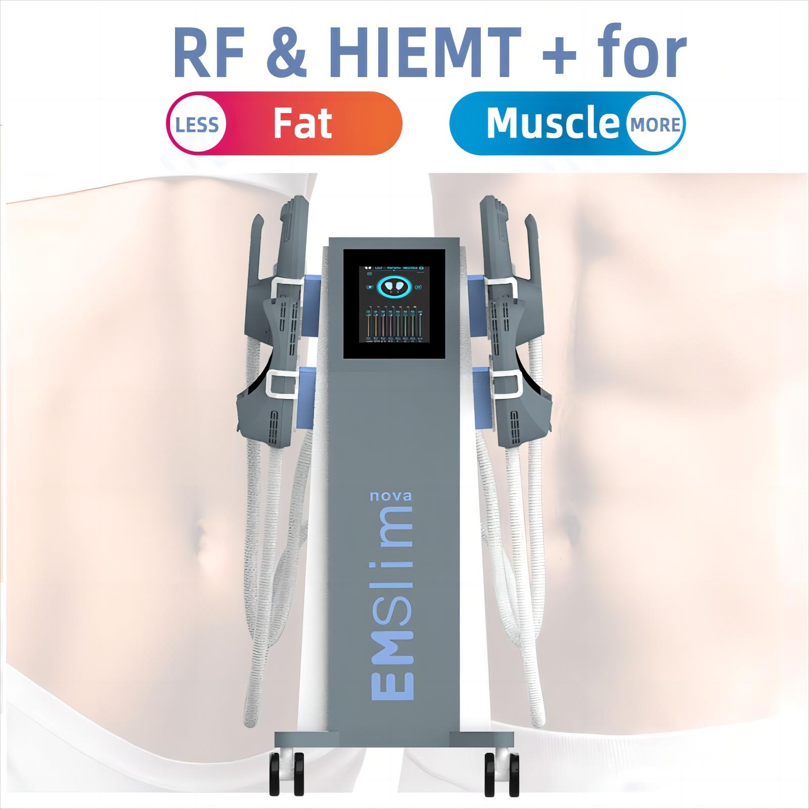 EMS Muscle Stimulator electromagnetic body shaping EMslim nova HI-EMT with RF Muscle Trainer slimming machine 4 handles for arms and thigh fat burning equipment
EMS Muscle Stimulator electromagnetic body shaping EMslim nova HI-EMT with RF Muscle Trainer slimming machine 4 handles for arms and thigh fat burning equipment