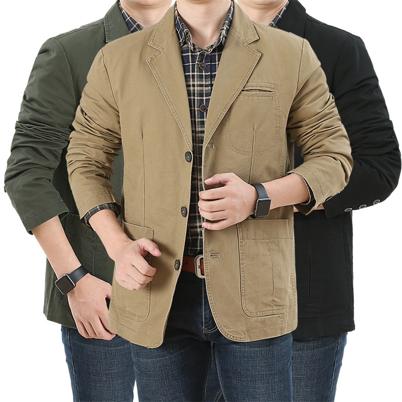 Mens Jackets Blazer Jacket Men Cotton Washed Suits Coat Casual Slim Fit Luxury Business Blazers Masculino Trench Military Bomber Army Jackets 221205, Black
Mens Jackets Blazer Jacket Men Cotton Washed Suits Coat Casual Slim Fit Luxury Business Blazers Masculino Trench Military Bomber Army Jackets 221205, Black