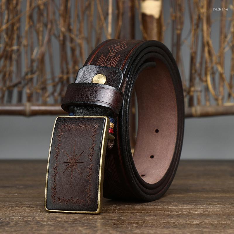 Belts 3.8cm Thick Men Retro Cowskin Genuine Leather Copper Smooth Buckle Cowhide Design Business Strap Male Waistband, Black
Belts 3.8cm Thick Men Retro Cowskin Genuine Leather Copper Smooth Buckle Cowhide Design Business Strap Male Waistband, Black
