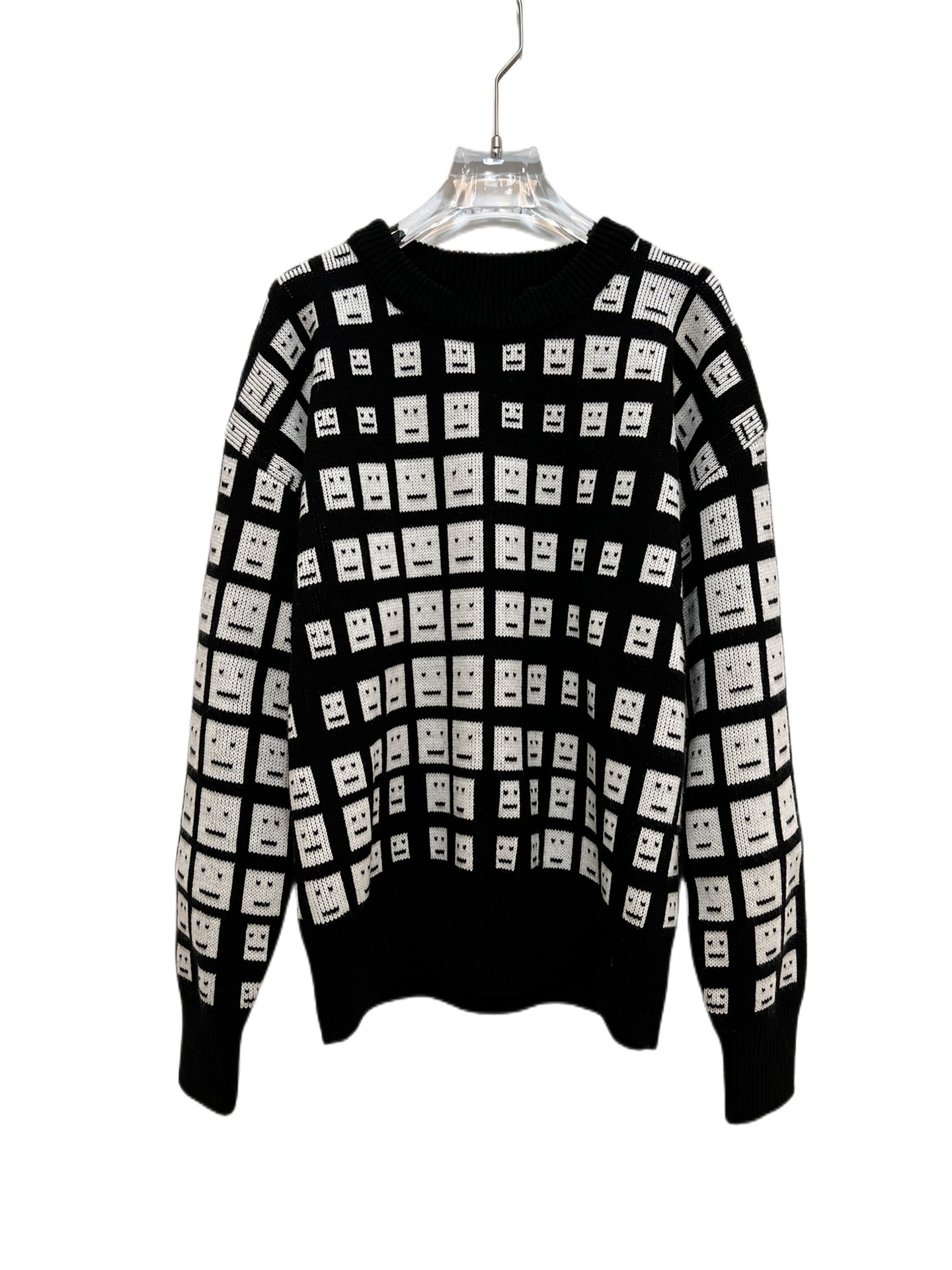 Autumn and winter 22 New size checkerboard smiling face wool sweater for men and women, Customize
Autumn and winter 22 New size checkerboard smiling face wool sweater for men and women, Customize