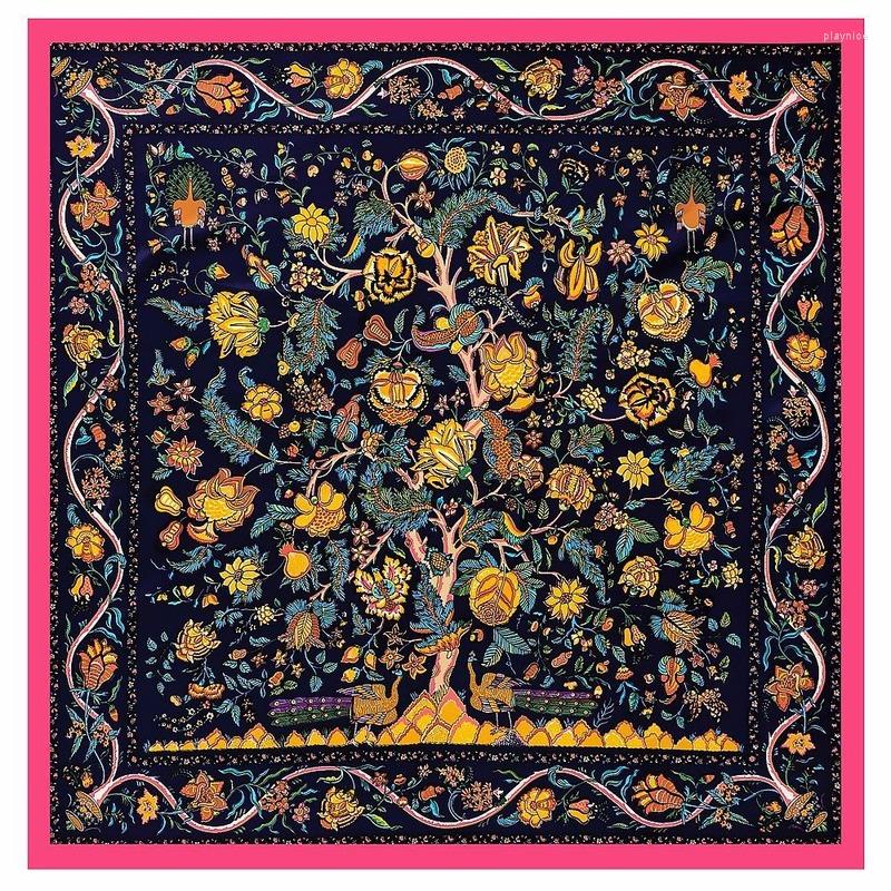 Scarves High Quality Twill Satin Silk Scarf 90cm Handkerchief Woman Retro Fortune Tree Print Fashion Sun Protection Shawl
Scarves High Quality Twill Satin Silk Scarf 90cm Handkerchief Woman Retro Fortune Tree Print Fashion Sun Protection Shawl