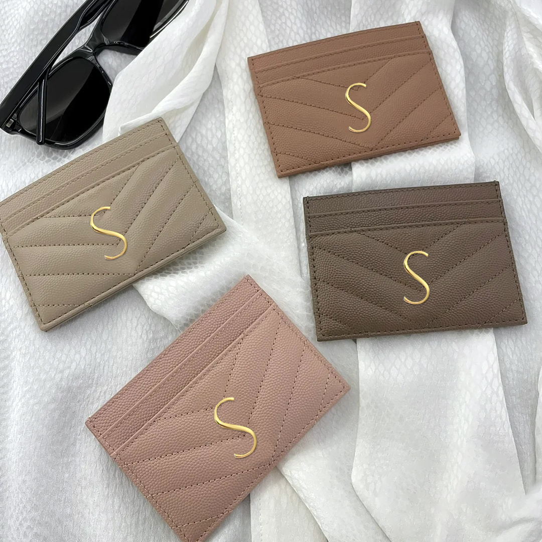 Luxury designer Genuine Leather Purse card holder wallet Men famous Women's Holders fashion Coin Black Lambskin Mini Wallets Key pocket organizer card case keychain, White gold
Luxury designer Genuine Leather Purse card holder wallet Men famous Women's Holders fashion Coin Black Lambskin Mini Wallets Key pocket organizer card case keychain, White gold
