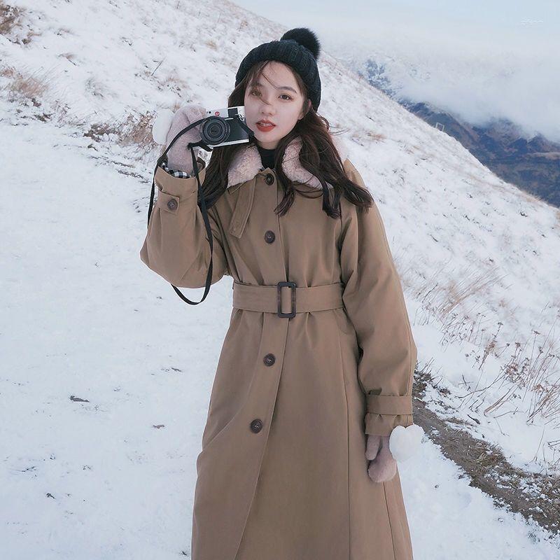 Women' Trench Coats Cashmere Coat Cotton Women' 2022 Winter Middle And Long Knee Length Korean Loose Thickened Lamb Plush Windbreaker, Khaki
Women' Trench Coats Cashmere Coat Cotton Women' 2022 Winter Middle And Long Knee Length Korean Loose Thickened Lamb Plush Windbreaker, Khaki