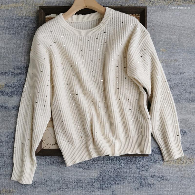 Women' Sweaters Naizaiga 100 Cashmere O-neck Long Sleeve Coarse Yarn White Women Pullovers Girl Sequins Knitting Sweater XWQ114
Women' Sweaters Naizaiga 100 Cashmere O-neck Long Sleeve Coarse Yarn White Women Pullovers Girl Sequins Knitting Sweater XWQ114