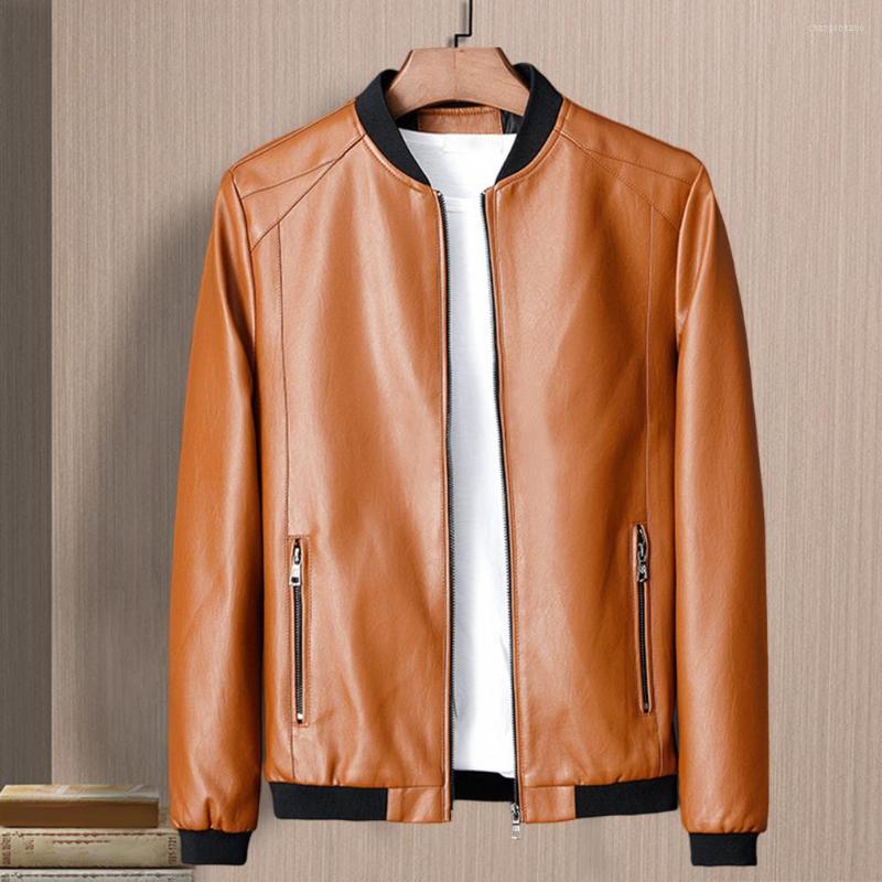 Men's Jackets Korean Style Ribbed Cuff Coat Autumn Men Motorcycle Jacket Solid Color Stand Collar Bomber Cool Faux Leather, Black
Men's Jackets Korean Style Ribbed Cuff Coat Autumn Men Motorcycle Jacket Solid Color Stand Collar Bomber Cool Faux Leather, Black