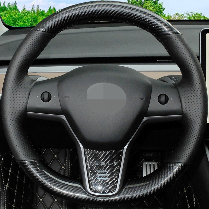 High quality carbon fiber Leather Car Steering Wheel CoverFor Tesla Model 3 Model Y 2015-2021
High quality carbon fiber Leather Car Steering Wheel CoverFor Tesla Model 3 Model Y 2015-2021