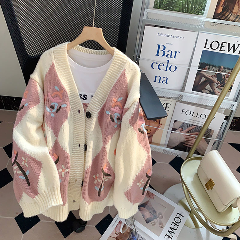 Women Knits Tees High Quality Oversized Sweaters Cardigan Jacquard Long Sleeve Sweater Coats Autumn Winter Women Knitted Jackets 221206, Khaki
Women Knits Tees High Quality Oversized Sweaters Cardigan Jacquard Long Sleeve Sweater Coats Autumn Winter Women Knitted Jackets 221206, Khaki