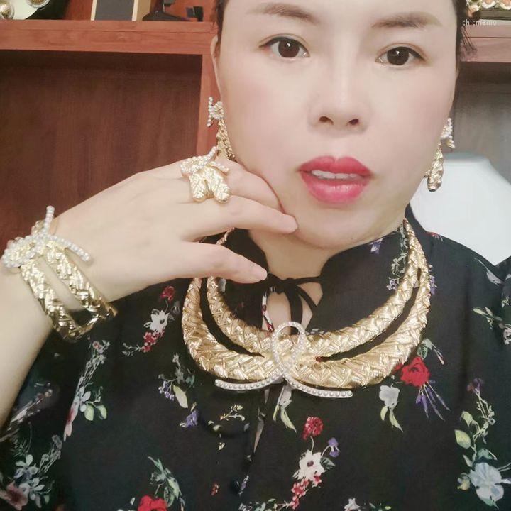 Necklace Earrings Set Fashion Italian Design Women Large Jewelry Original Gold Plated Luxury Dubai Wedding FHK13723, Picture shown
Necklace Earrings Set Fashion Italian Design Women Large Jewelry Original Gold Plated Luxury Dubai Wedding FHK13723, Picture shown