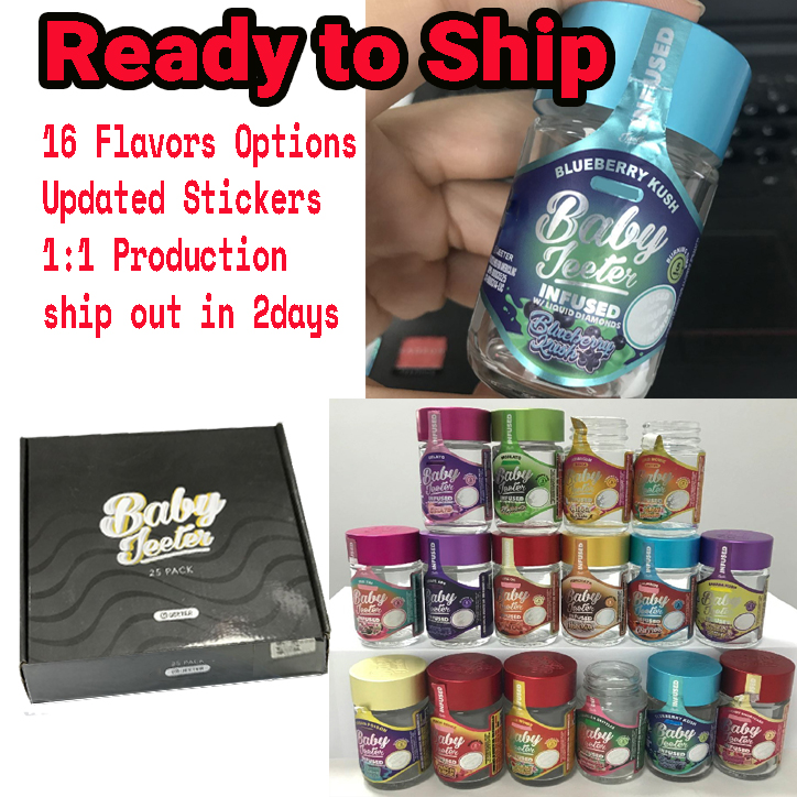 0.5G Baby Jeeter Infused Joint Packaging Bottles 5-Pack Container Child Proof Glass Bottle Child Resistant Lids pre rolls
0.5G Baby Jeeter Infused Joint Packaging Bottles 5-Pack Container Child Proof Glass Bottle Child Resistant Lids pre rolls