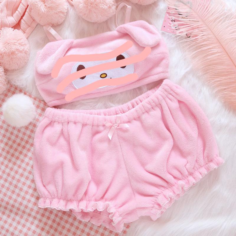Bras Sets Fluffy Pajamas Set Velvet Tube Top And Panties Girl Fuzzy Anime Cosplay Ear Bra Lingerie Cartoon Underwear Sleepwear, Pink
Bras Sets Fluffy Pajamas Set Velvet Tube Top And Panties Girl Fuzzy Anime Cosplay Ear Bra Lingerie Cartoon Underwear Sleepwear, Pink