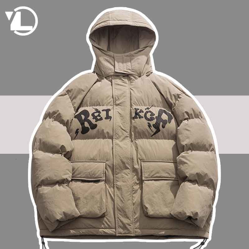 Mens Down Parkas Winter Hooded Men Hip Hop Letter Printed Thicken Warm Puffer Jacket High Street Harajuku Casual Bubble Coats Outwear 221207, Khaki
Mens Down Parkas Winter Hooded Men Hip Hop Letter Printed Thicken Warm Puffer Jacket High Street Harajuku Casual Bubble Coats Outwear 221207, Khaki