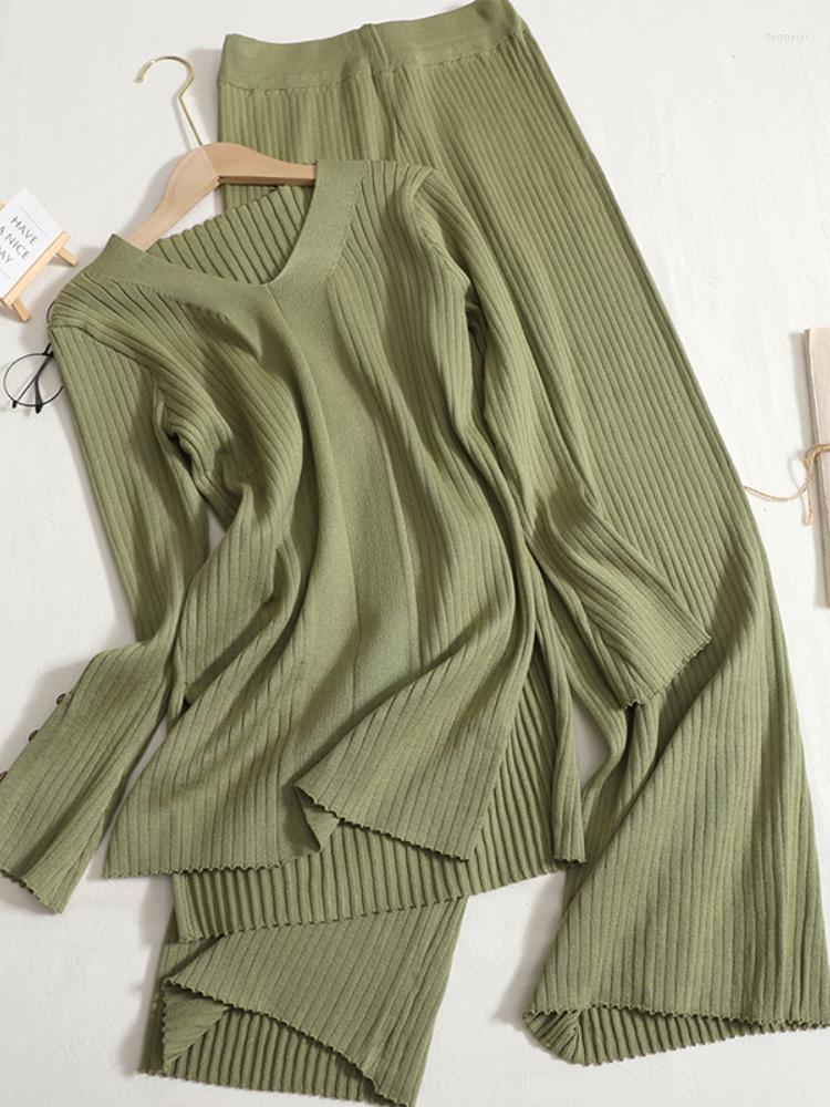 Women's Two Piece Pants Harajpoo Knitted Suit Women Autumn Winter Solid Color V-neck Split Top High Waist Slim Wide Leg Set Clothing, Black
Women's Two Piece Pants Harajpoo Knitted Suit Women Autumn Winter Solid Color V-neck Split Top High Waist Slim Wide Leg Set Clothing, Black