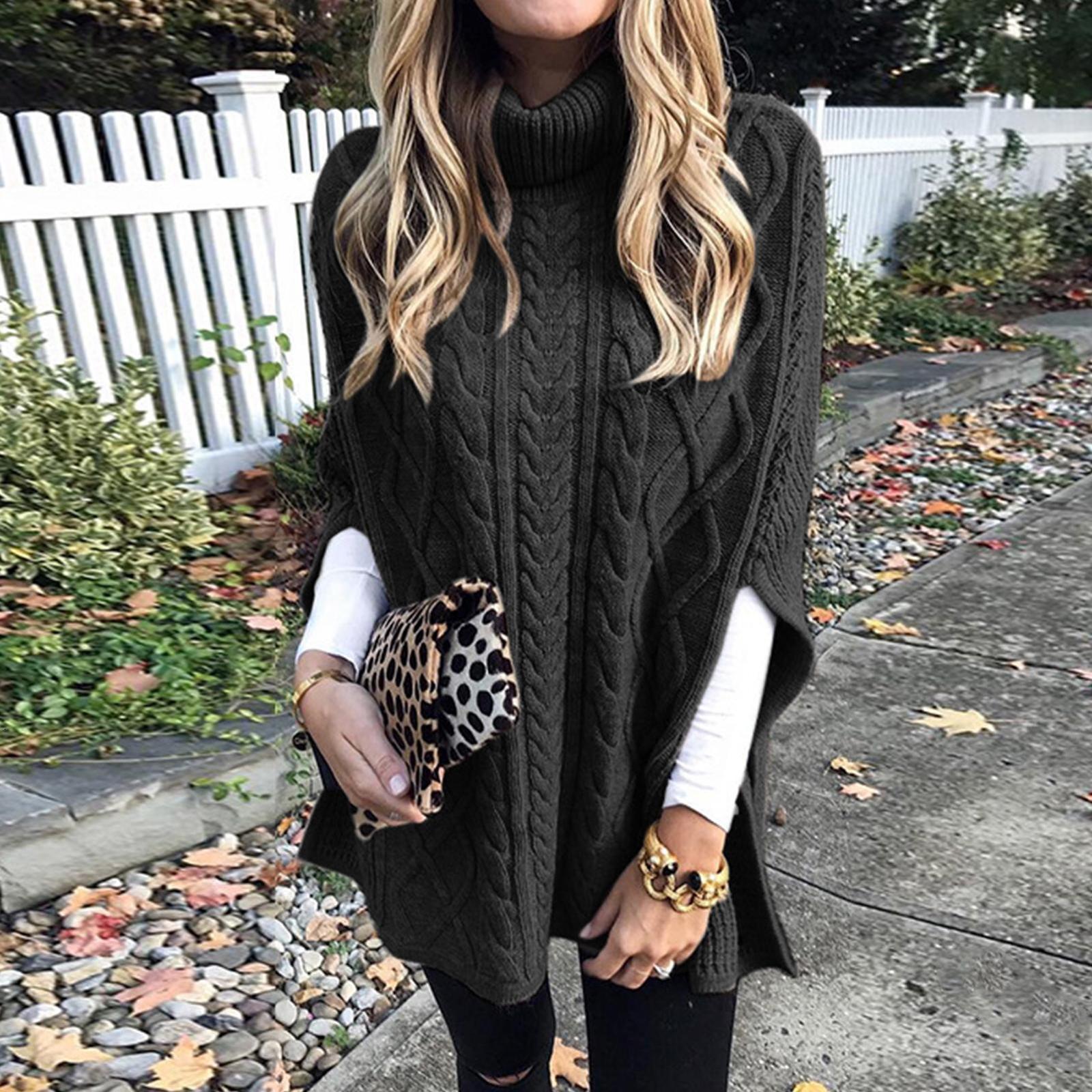 Women's Sweater Autumn Solid Color Turtle Neck Twist Braid Knitted Shawl Sweater Pullover 221207, Grey
Women's Sweater Autumn Solid Color Turtle Neck Twist Braid Knitted Shawl Sweater Pullover 221207, Grey