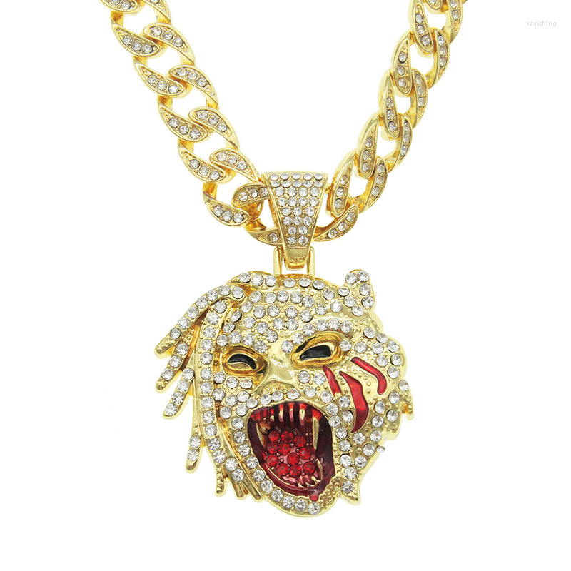 Pendant Necklaces Hip Hop Punk Bling Iced Out Full Rhinestones Cuban Link Chain Gold Silver Color Leopard Necklace For Men Women Rapper
Pendant Necklaces Hip Hop Punk Bling Iced Out Full Rhinestones Cuban Link Chain Gold Silver Color Leopard Necklace For Men Women Rapper