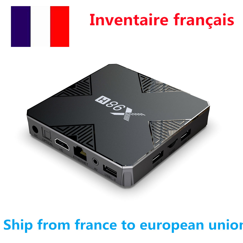 Ship From france X98H Smart TV Box Android 12 Allwinner H618 WIFI6 100M Lan 2G 16G and 4G 32G