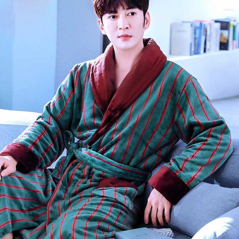 Men's Sleepwear Soft Flannel Coral Fleece Men's Warm Full Sleeve Super Long Bath Robe Male Kimono Bathrobe Dressing Gown Robes For
Men's Sleepwear Soft Flannel Coral Fleece Men's Warm Full Sleeve Super Long Bath Robe Male Kimono Bathrobe Dressing Gown Robes For