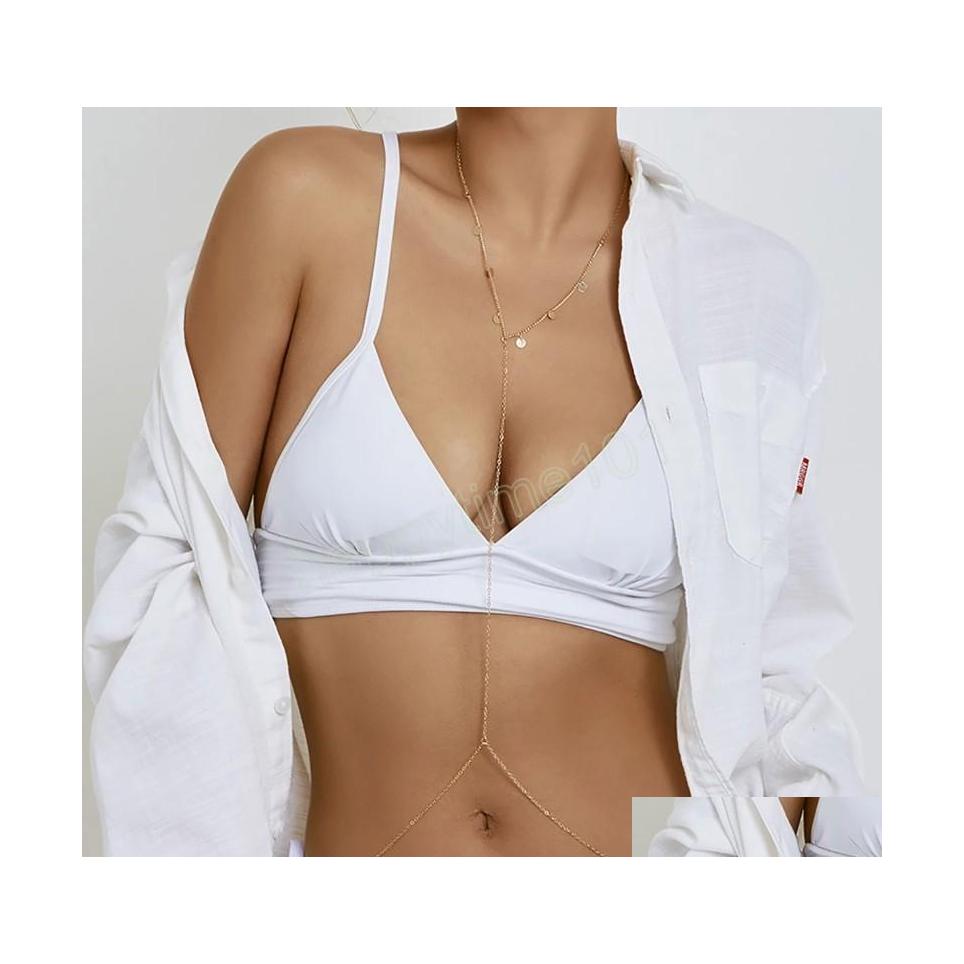 Belly Chains Simple Bikini Chest Chains Necklace Belly Body Chain Fashion Sexy Metal Sequins Jewelry For Women Beach Party Drop Deliv Dhvvu
Belly Chains Simple Bikini Chest Chains Necklace Belly Body Chain Fashion Sexy Metal Sequins Jewelry For Women Beach Party Drop Deliv Dhvvu