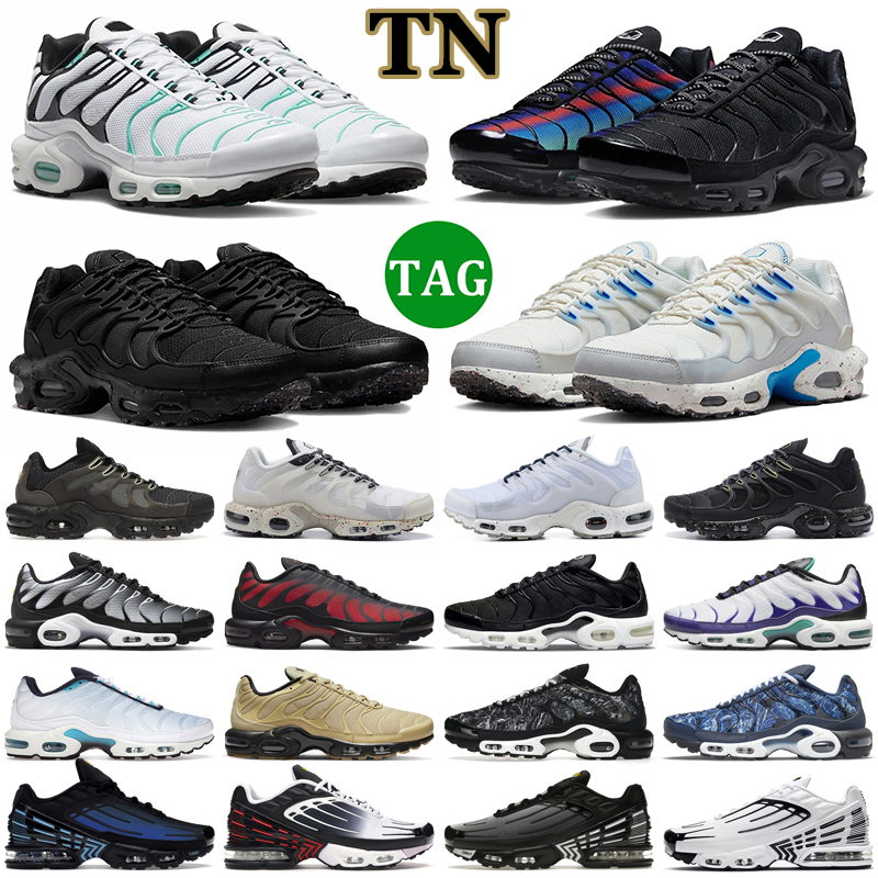 

TN Plus 3 Running Shoes Men Women Terrascape Triple White Black Anthracite Silver Hyper Jade University Blue Bred Reflective Mens Trainers Outdoor Sports Sneakers