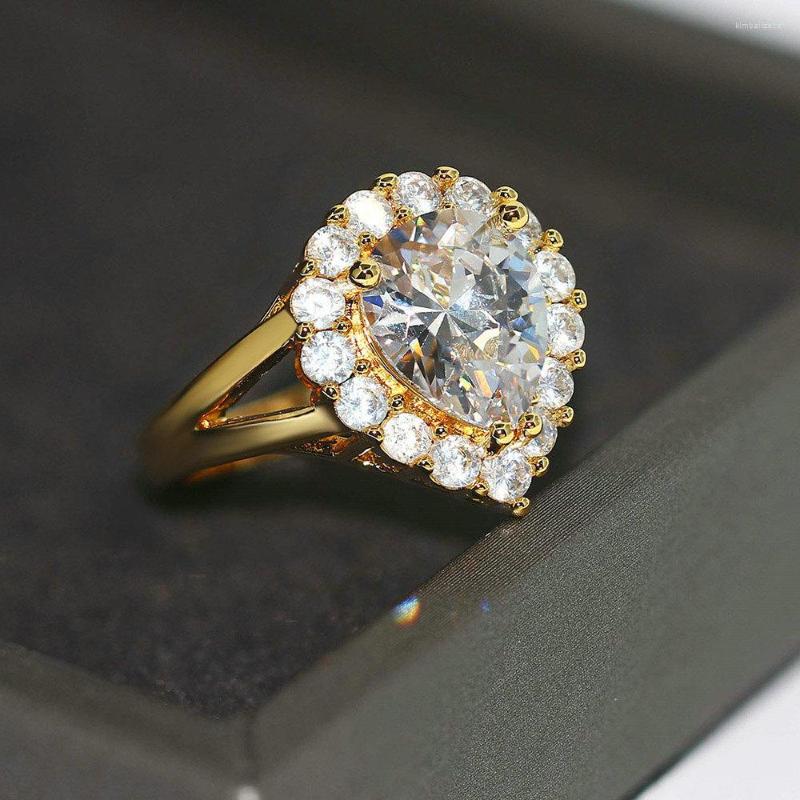 Wedding Rings Vintage Yellow Gold Color For Women Waterdrop CZ Crystal Engagement Ring Fashion Jewelry R626
Wedding Rings Vintage Yellow Gold Color For Women Waterdrop CZ Crystal Engagement Ring Fashion Jewelry R626