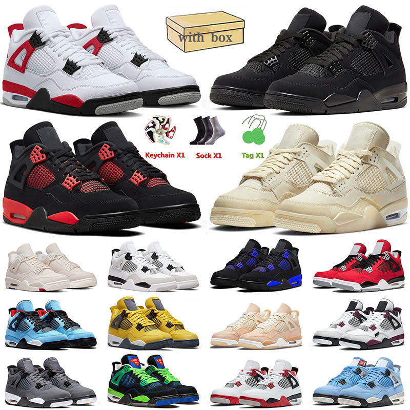 With Box 4s for Men Basketball Shoes Red Cement Black Cat Thunder Blue Offs White Sail Jorden 4 Jumpman Kaws Grey Mens Women Retro Trainers Jogging, D23 kaws grey 40-477
With Box 4s for Men Basketball Shoes Red Cement Black Cat Thunder Blue Offs White Sail Jorden 4 Jumpman Kaws Grey Mens Women Retro Trainers Jogging, D23 kaws grey 40-477