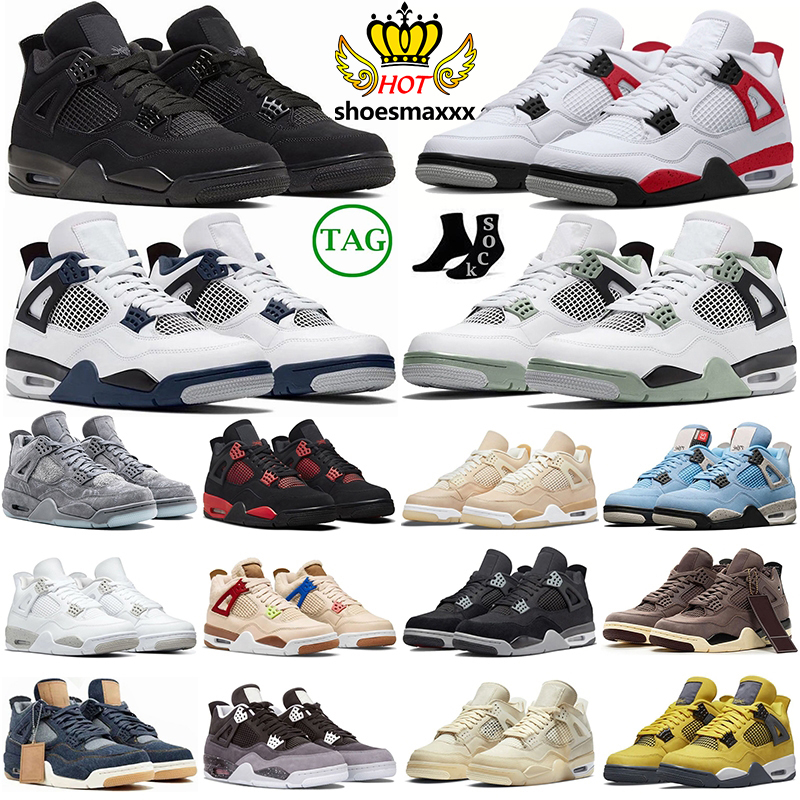 2023 Top high Shoes4 4s retro Basketball Shoes For Men Women Black Cat Kaws Midnight Navy Seafoam Red Cement Thunder Canvas University Blue Shimme Sai Tour Boot
2023 Top high Shoes4 4s retro Basketball Shoes For Men Women Black Cat Kaws Midnight Navy Seafoam Red Cement Thunder Canvas University Blue Shimme Sai Tour Boot