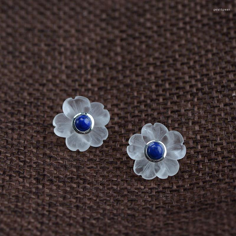 Stud Earrings FNJ 925 Silver Flower For Women Jewelry Original Pure S925 Sterling Earring Lapis White Zircon
Stud Earrings FNJ 925 Silver Flower For Women Jewelry Original Pure S925 Sterling Earring Lapis White Zircon