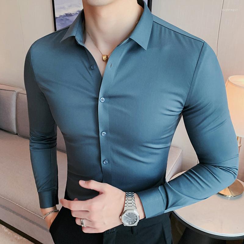 Men's Casual Shirts High Quality Luxury Men's Slim Fit Formal Shirt Elastic Long Sleeve Social Elegant Stylish Business Blouses, Dark gray
Men's Casual Shirts High Quality Luxury Men's Slim Fit Formal Shirt Elastic Long Sleeve Social Elegant Stylish Business Blouses, Dark gray
