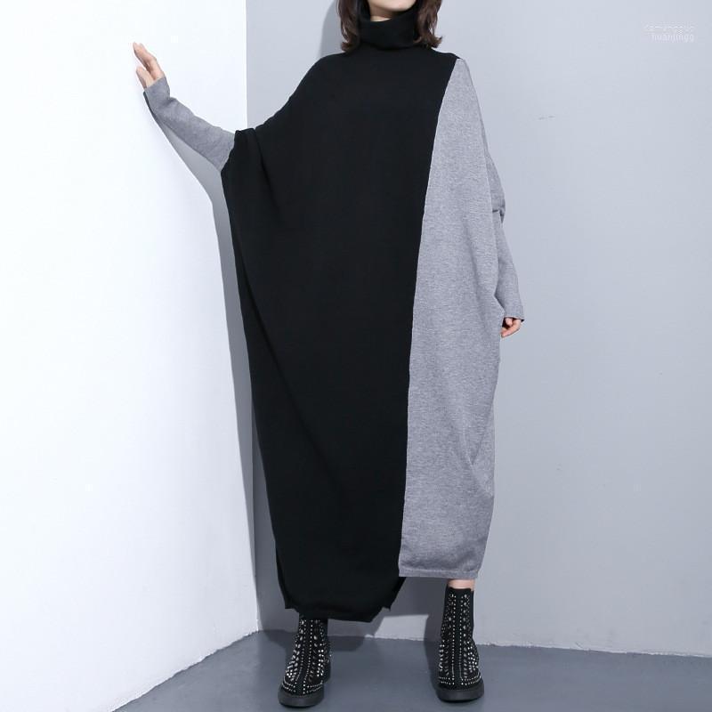 Casual Dresses Johnature 2022 Winter Patchwork Batwing Plus Size Long Turtleneck Women Dress Loose Irregular Hit Color, Grey
Casual Dresses Johnature 2022 Winter Patchwork Batwing Plus Size Long Turtleneck Women Dress Loose Irregular Hit Color, Grey