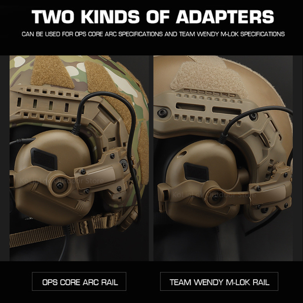 GEN 5 Tactical Headset Military Hunting Shooting Noise Cancelling Headphones for FAST Helmet OPS Wendy MLOK Arc Headset 221207