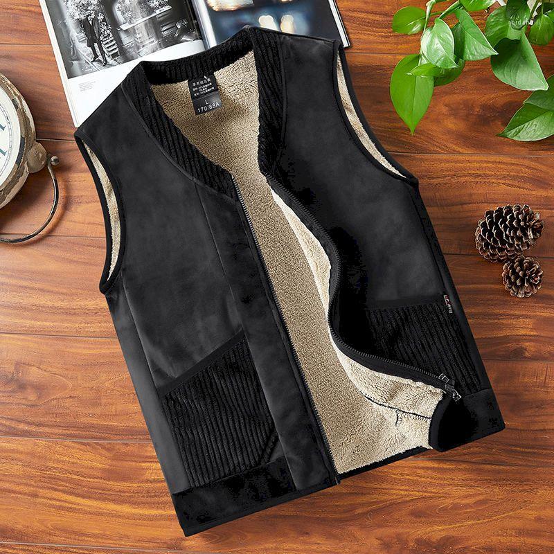 Men's Vests Lamb Cashmere Men Couple Plus Velvet Thicken V-neck Cardigan Vest Warm Loose Large Size Waistcoat Jacket Casual Mens Tops, Blue grey 666
Men's Vests Lamb Cashmere Men Couple Plus Velvet Thicken V-neck Cardigan Vest Warm Loose Large Size Waistcoat Jacket Casual Mens Tops, Blue grey 666