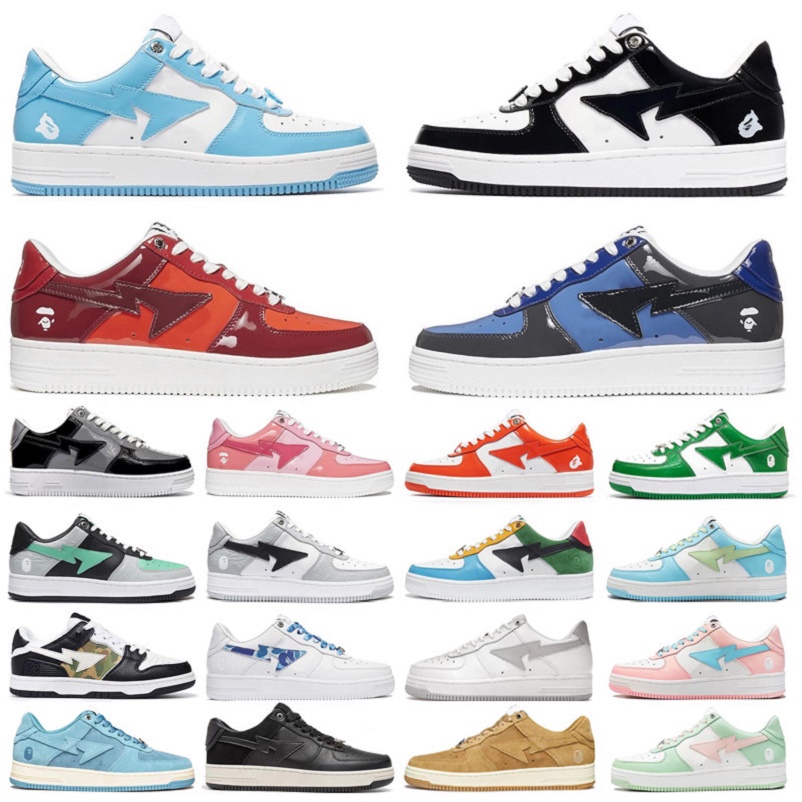 Bapesta designer Men Women Running Shoes Patent Leather Black White Camo Combo Blue Pink Red Grey Green bapestas Tokyo Trainers Sports Sneakers Sneaker 36-45, Color#1
Bapesta designer Men Women Running Shoes Patent Leather Black White Camo Combo Blue Pink Red Grey Green bapestas Tokyo Trainers Sports Sneakers Sneaker 36-45, Color#1