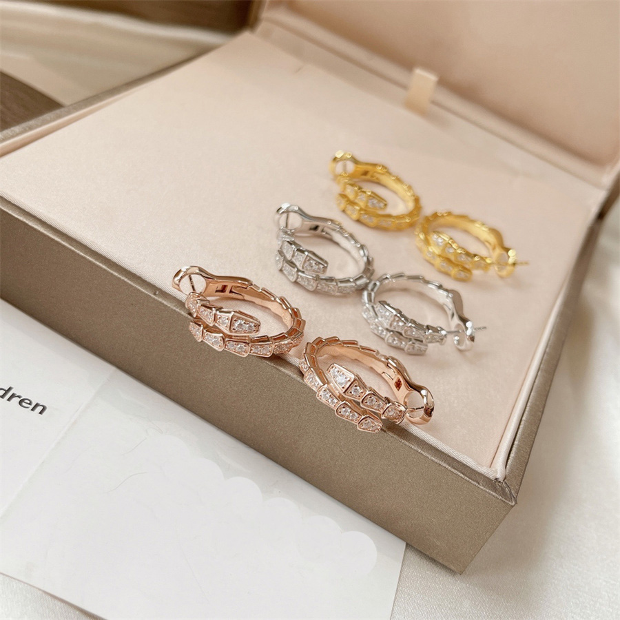 Luxurys Designers Women Full Bore Snake Earrings High Quality Jewelry Earring Wit Full Diamonds S925 Silver Fashion Brand Ear Rings
Luxurys Designers Women Full Bore Snake Earrings High Quality Jewelry Earring Wit Full Diamonds S925 Silver Fashion Brand Ear Rings