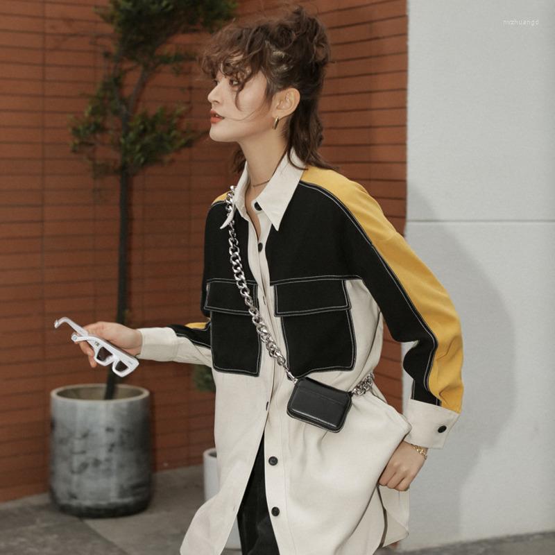 Women' Blouses Women Shirt Vintage Patchwork Square Collar Long Sleeve Loose Streetwear Female Blouse 2022 Spring Korean Mid-length Tops, Photo color
Women' Blouses Women Shirt Vintage Patchwork Square Collar Long Sleeve Loose Streetwear Female Blouse 2022 Spring Korean Mid-length Tops, Photo color