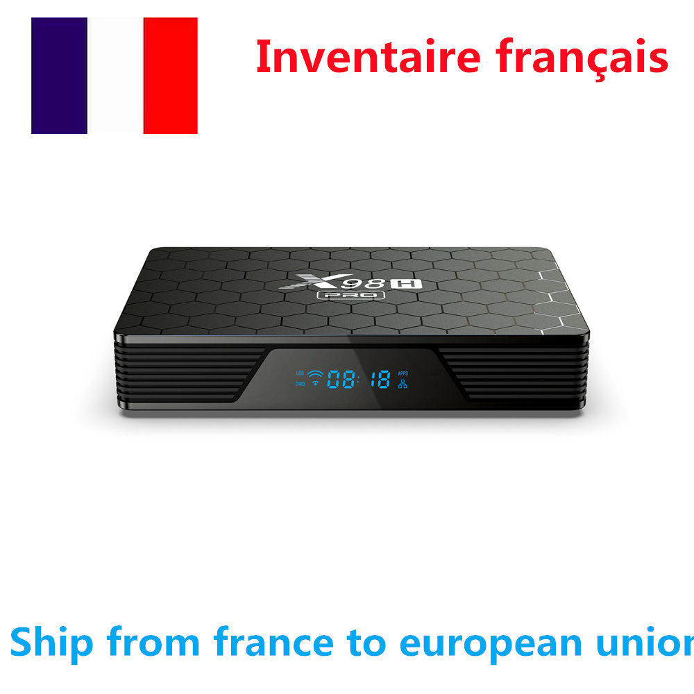 Ship from france X98H PRO TV BOX Android 12 OS 2G 16G/32G WIFI6 1000M LAN WIFI6 BT5.0 Allwinner H618 4K HDR S