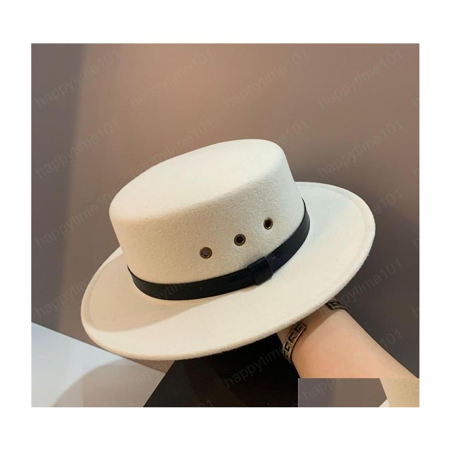 Wide Brim Hats Bucket Hats Australia Wool Autumn Vent Rivet Leather Decoration Fedoras Cap Men Women Leisure Panama Jazz Hat Drop Dhsur, Randomly sended color
Wide Brim Hats Bucket Hats Australia Wool Autumn Vent Rivet Leather Decoration Fedoras Cap Men Women Leisure Panama Jazz Hat Drop Dhsur, Randomly sended color