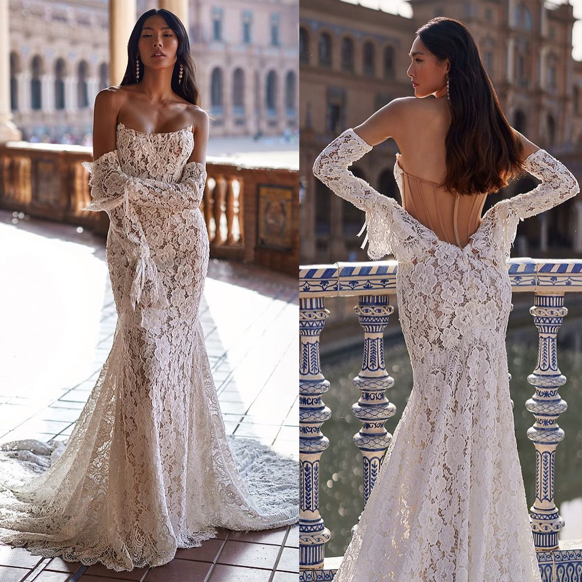 Gorgeous Mermaid Wedding Dresses Sexy Sweetheart Long Sleeves Appliques Lace Bridal Gowns Custom Made Backless Sweep Train Vestidos De Novia, Silver
Gorgeous Mermaid Wedding Dresses Sexy Sweetheart Long Sleeves Appliques Lace Bridal Gowns Custom Made Backless Sweep Train Vestidos De Novia, Silver