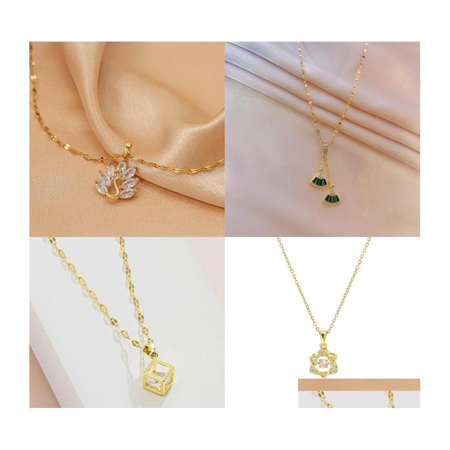 Pendant Necklaces Fashion Pendant Necklace For Women Plated Gold Titanium Steel Shell Peacock Star Zircon Necklaces Wedding Jewelry Dhmli
Pendant Necklaces Fashion Pendant Necklace For Women Plated Gold Titanium Steel Shell Peacock Star Zircon Necklaces Wedding Jewelry Dhmli