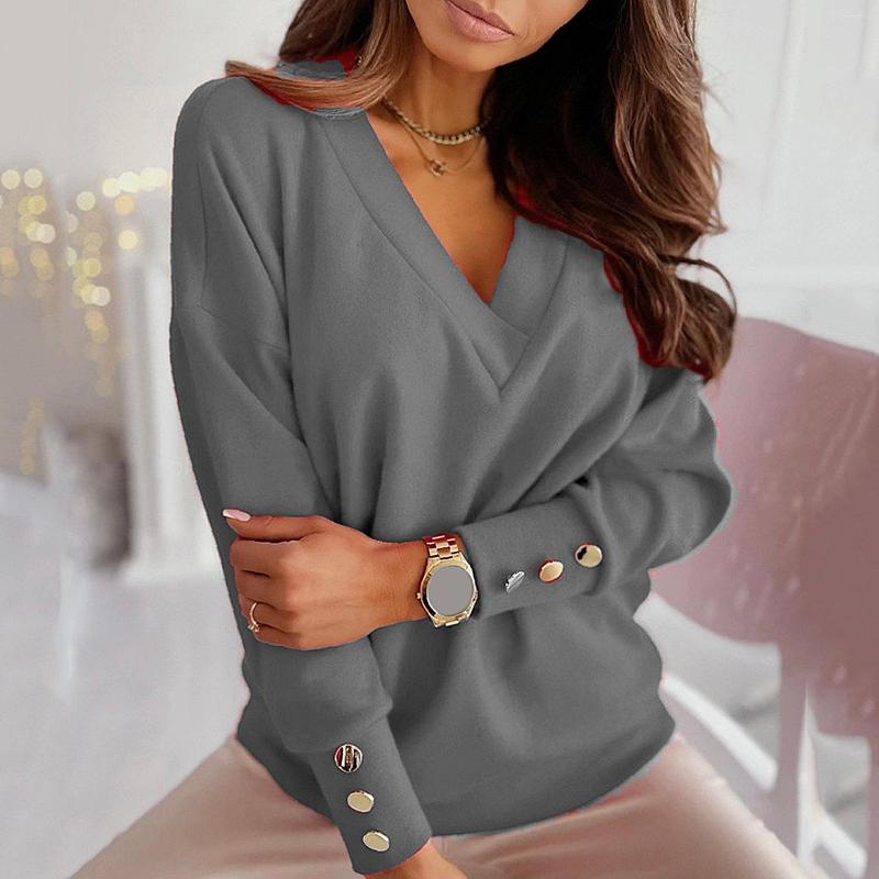 Women' Sweaters 2022 Oversized Women' Solid Color Deep V Neck Sweater Pocket Single-breasted Long Sleeve Pullover Knitted Cardigan, Black
Women' Sweaters 2022 Oversized Women' Solid Color Deep V Neck Sweater Pocket Single-breasted Long Sleeve Pullover Knitted Cardigan, Black