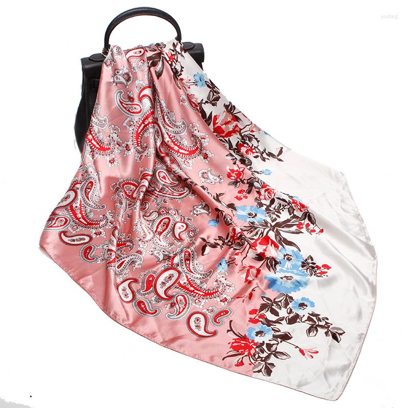 Scarves 2022 Fashion Kerchief Floral Print Women Scarf For Hair Silk Satin Bag Scarfs 90cm Square Shawl Wraps Pink Neck Lady
Scarves 2022 Fashion Kerchief Floral Print Women Scarf For Hair Silk Satin Bag Scarfs 90cm Square Shawl Wraps Pink Neck Lady