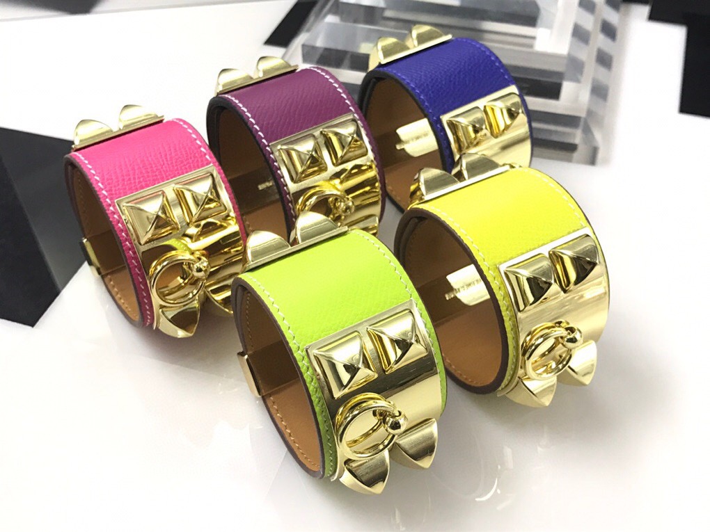 Popular Punk Metal Rivets Bracelet Exaggerated Circular PU Leather Bracelets Unisex Four Rivet Stud Wide Cuff Bangle Women Men Multicolor Gothic Rock Jewelry