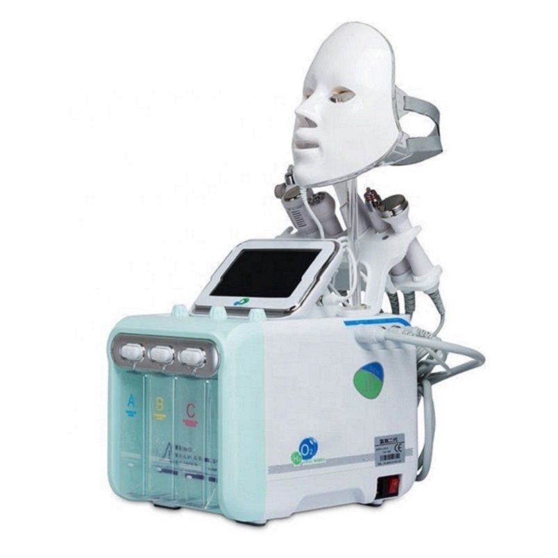 Portable Multi-Functional Beauty Equipment 7 In 1 H2O2 Water Oxygen Jet Peel Hydra Skin Cleansing Hydra Dermabrasion Machine Water Aq