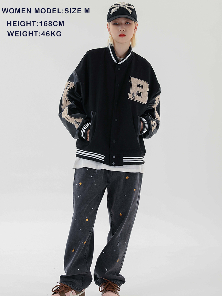Men's Jackets LACIBLE Hip Hop Furry Bone Patchwork Color Block Harajuku Streetwear Bomber Jacket Men Baseball Coats Spring Outwear 221206