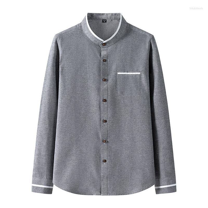 Men's Dress Shirts Men's Oxford Long-Sleeved Four Seasons Casual Business Stand Collar Slim Fit Formal Shirt, Gray
Men's Dress Shirts Men's Oxford Long-Sleeved Four Seasons Casual Business Stand Collar Slim Fit Formal Shirt, Gray