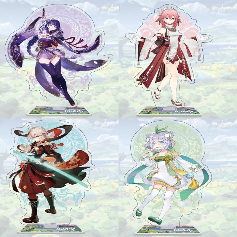 Keychains Anime Genshin Impact Raiden Shogun Cosplay Acrylic Figure Eula Kaedehara Kazuha Stand ModelPlate Desk Decor Gift For Man
Keychains Anime Genshin Impact Raiden Shogun Cosplay Acrylic Figure Eula Kaedehara Kazuha Stand ModelPlate Desk Decor Gift For Man