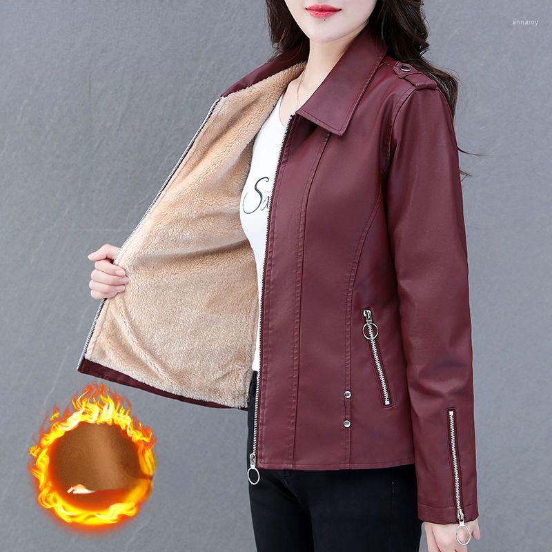 Women's Leather Women Oversize PU Blouses Female Autumn Black Faux Basic Coat Ladies Turn-down Collar Motor Biker Jacket G11
Women's Leather Women Oversize PU Blouses Female Autumn Black Faux Basic Coat Ladies Turn-down Collar Motor Biker Jacket G11