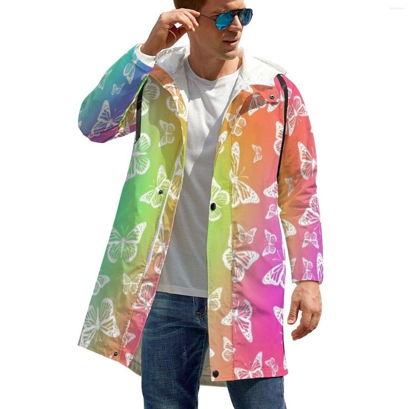 Men' Trench Coats White Butterfly Rainbow Print Street Fashion Casual Winter Jackets Outdoor Windbreakers Custom Oversized Clothing, Style-18
Men' Trench Coats White Butterfly Rainbow Print Street Fashion Casual Winter Jackets Outdoor Windbreakers Custom Oversized Clothing, Style-18