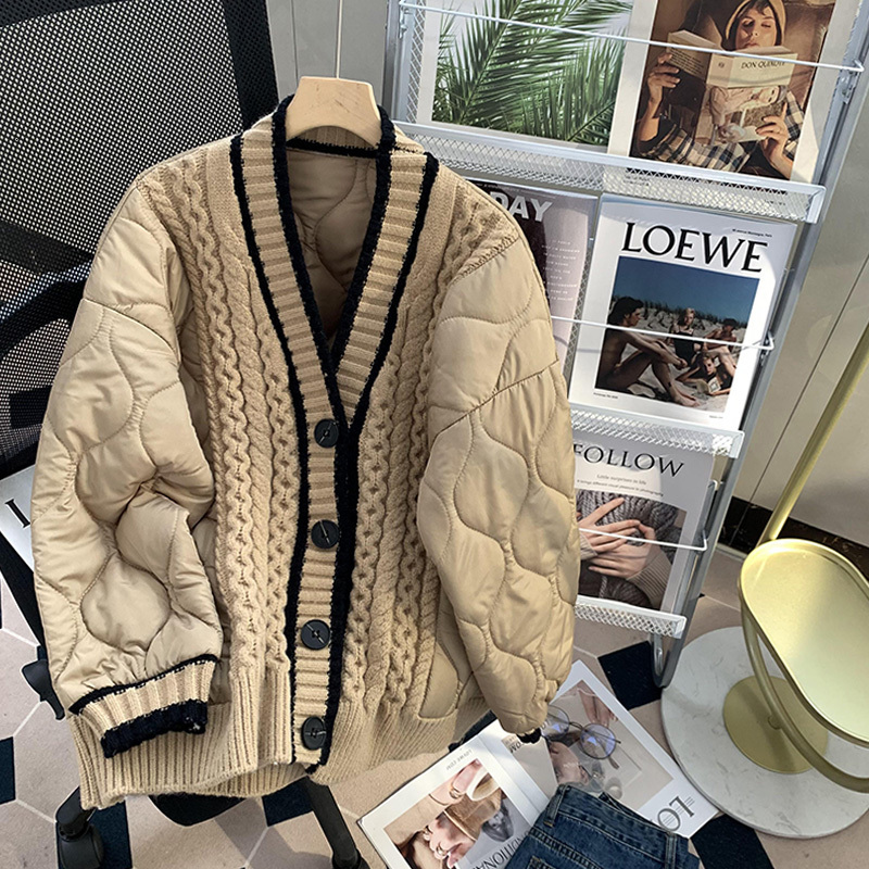 Women Knits Tees High Quality Vintage Patchwork Sweater Coat Winter Jackets Loose Thickened Knitted Oversized Cardigan 221206, Sky blue
Women Knits Tees High Quality Vintage Patchwork Sweater Coat Winter Jackets Loose Thickened Knitted Oversized Cardigan 221206, Sky blue