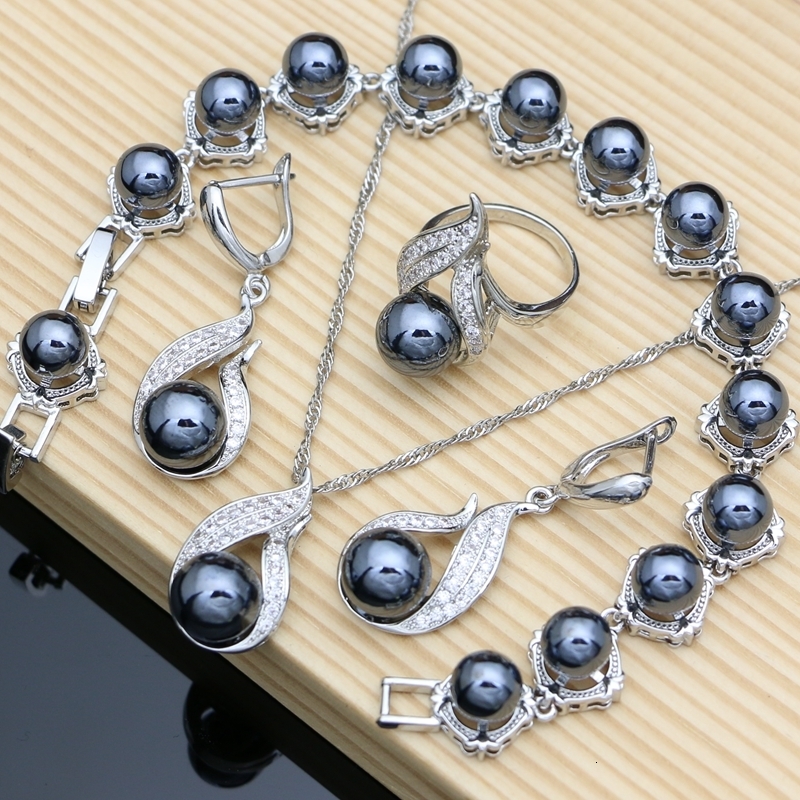 Pendant Necklaces Black Pearls 925 Silver Jewelry Sets for Women Luxury Pearl Beads Bracelet Line Design Earring Ring Necklace for Lady Party Gift 221206
Pendant Necklaces Black Pearls 925 Silver Jewelry Sets for Women Luxury Pearl Beads Bracelet Line Design Earring Ring Necklace for Lady Party Gift 221206