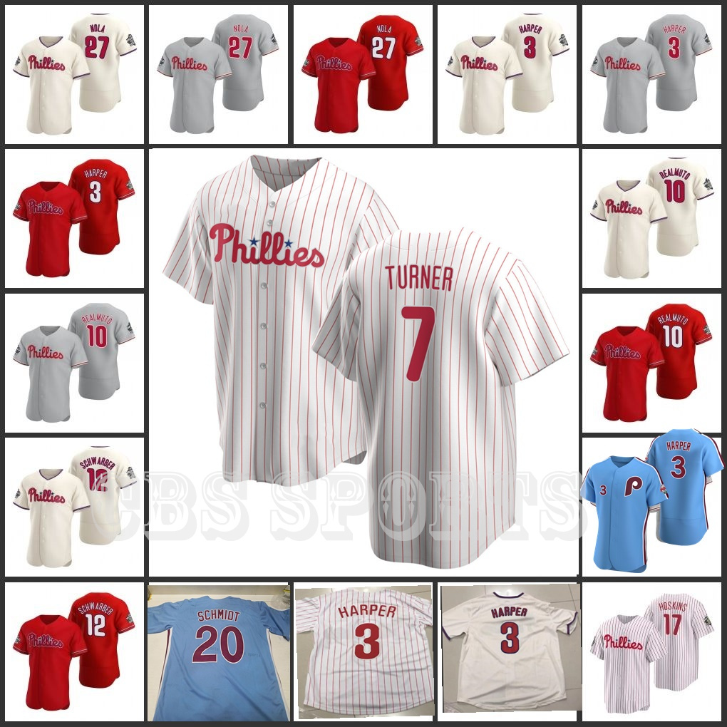 7 Trea Turner 2022 World Series Phillies Jerseys Bryce 3 Harper Rhys Hoskins Kyle Schwarber J.T. Realmuto Nick Castellanos Alec Bohm Jean Segura Bryson Stott Aaron Nola, Multi 
7 Trea Turner 2022 World Series Phillies Jerseys Bryce 3 Harper Rhys Hoskins Kyle Schwarber J.T. Realmuto Nick Castellanos Alec Bohm Jean Segura Bryson Stott Aaron Nola, Multi